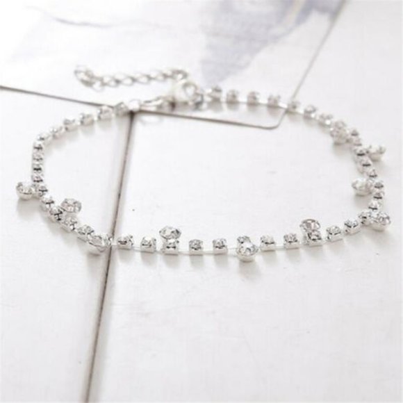 Women's Sexy Crystal Diamond Anklet Ankle Bracelet - Picture 3 of 11